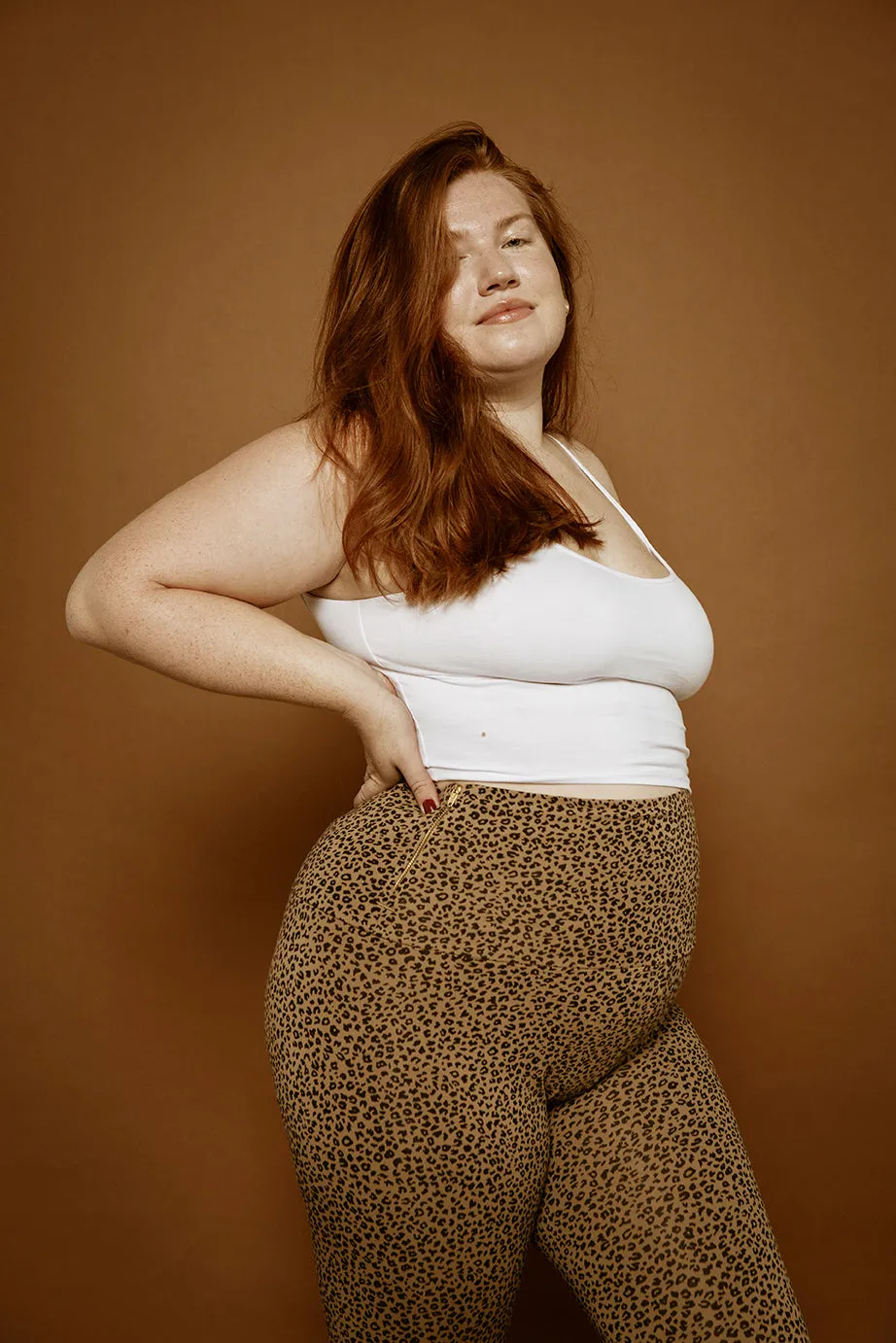Super High Waisted Tib Pant in Classic Leopard sold by Manners London product image thumbnail 3