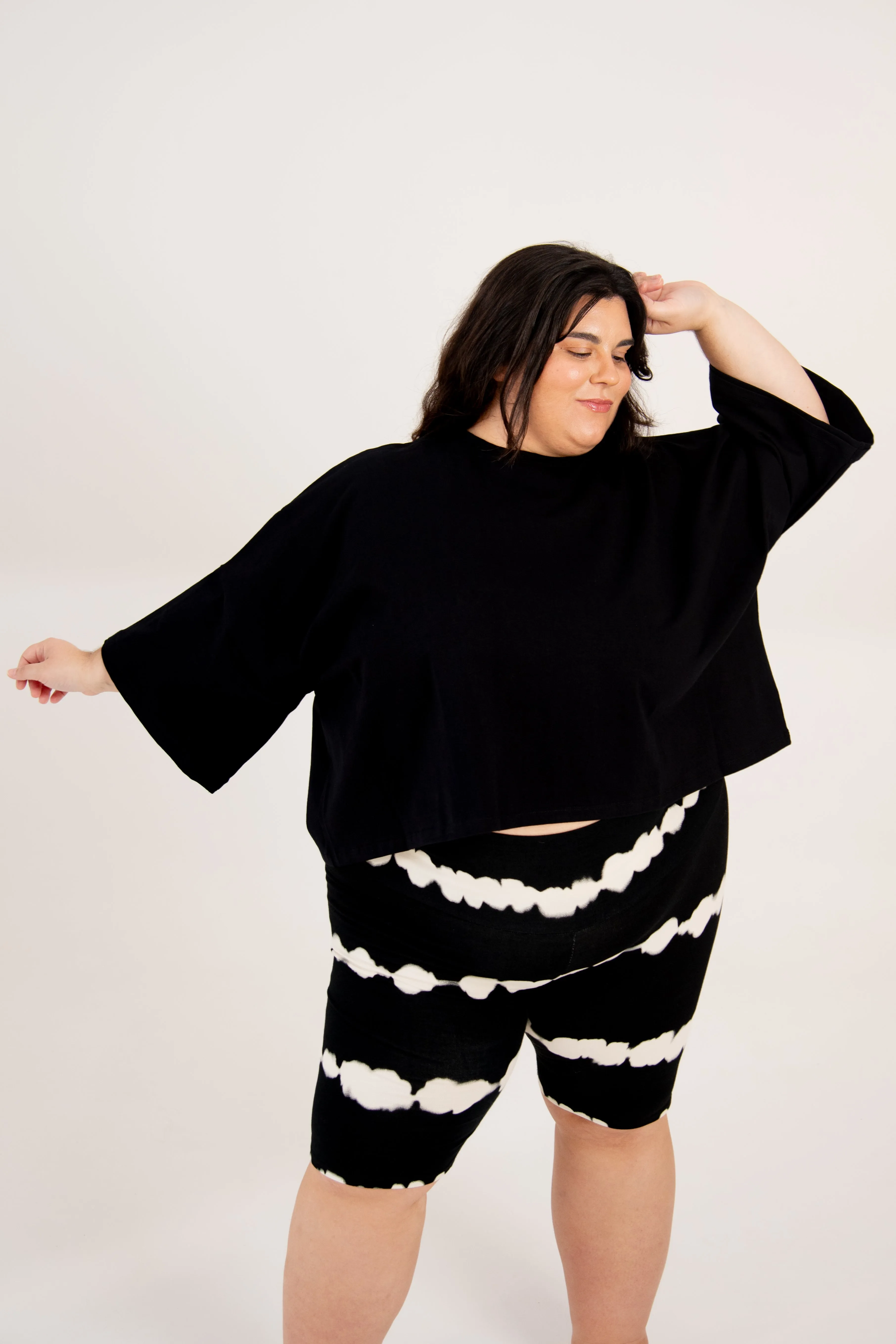 Oversize Crop Tee In Black sold by Manners London product image thumbnail 2