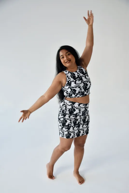 Iza Crop Vest Top in Libre Print sold by Manners London