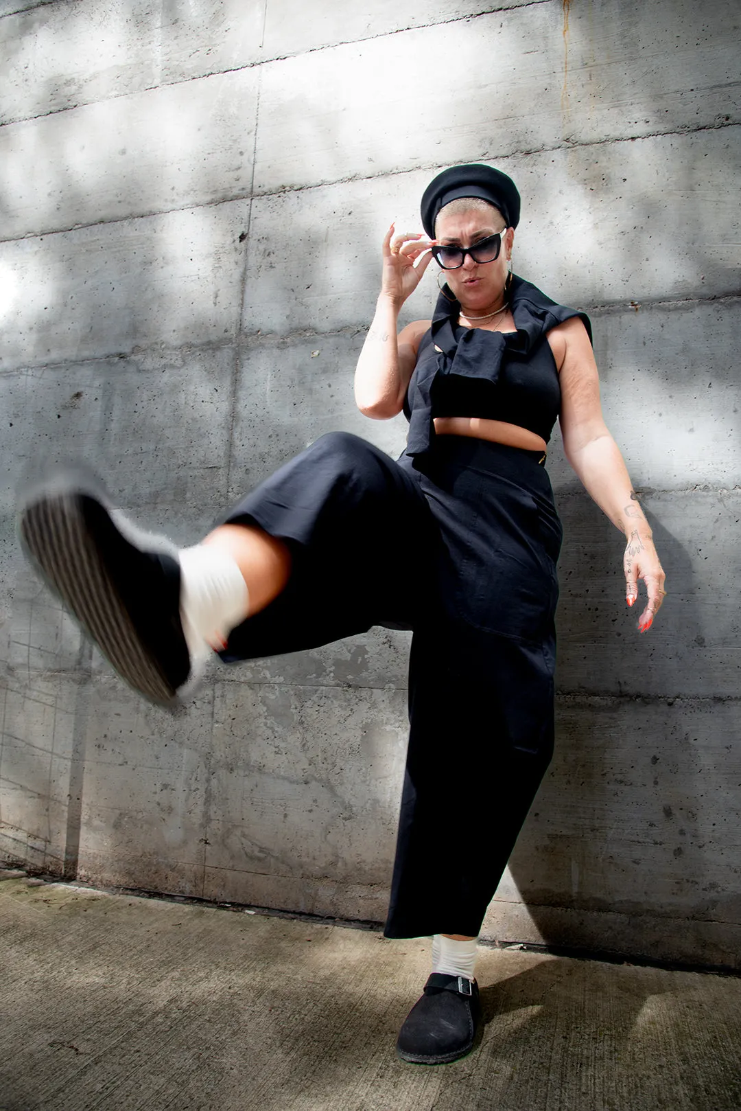 Puff Pants in Black sold by Manners London