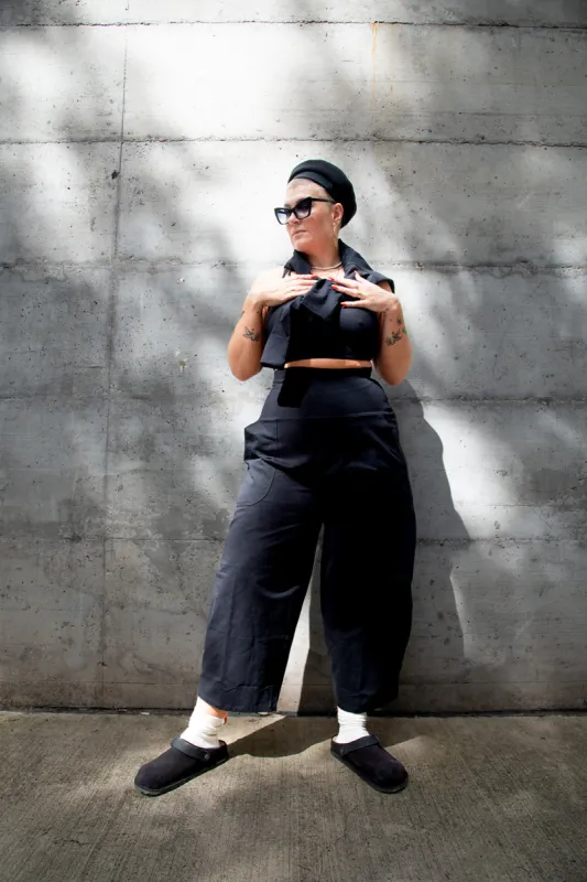 Puff Pants Petite in Black sold by Manners London