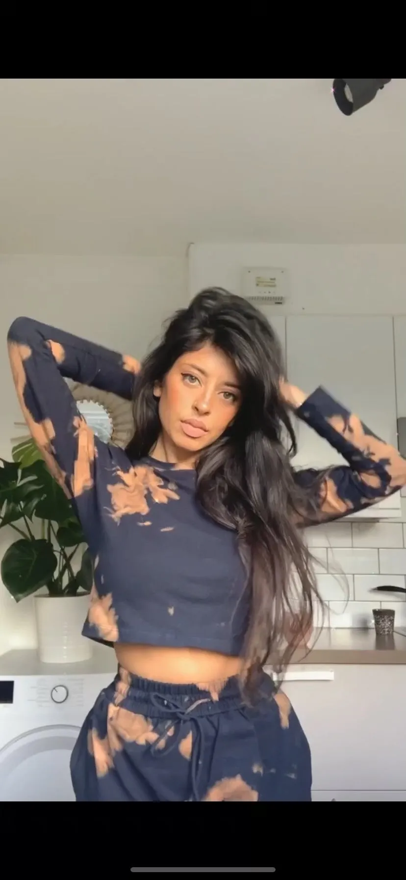 Leki Crop Top in Acid Wash sold by Manners London product image thumbnail 2