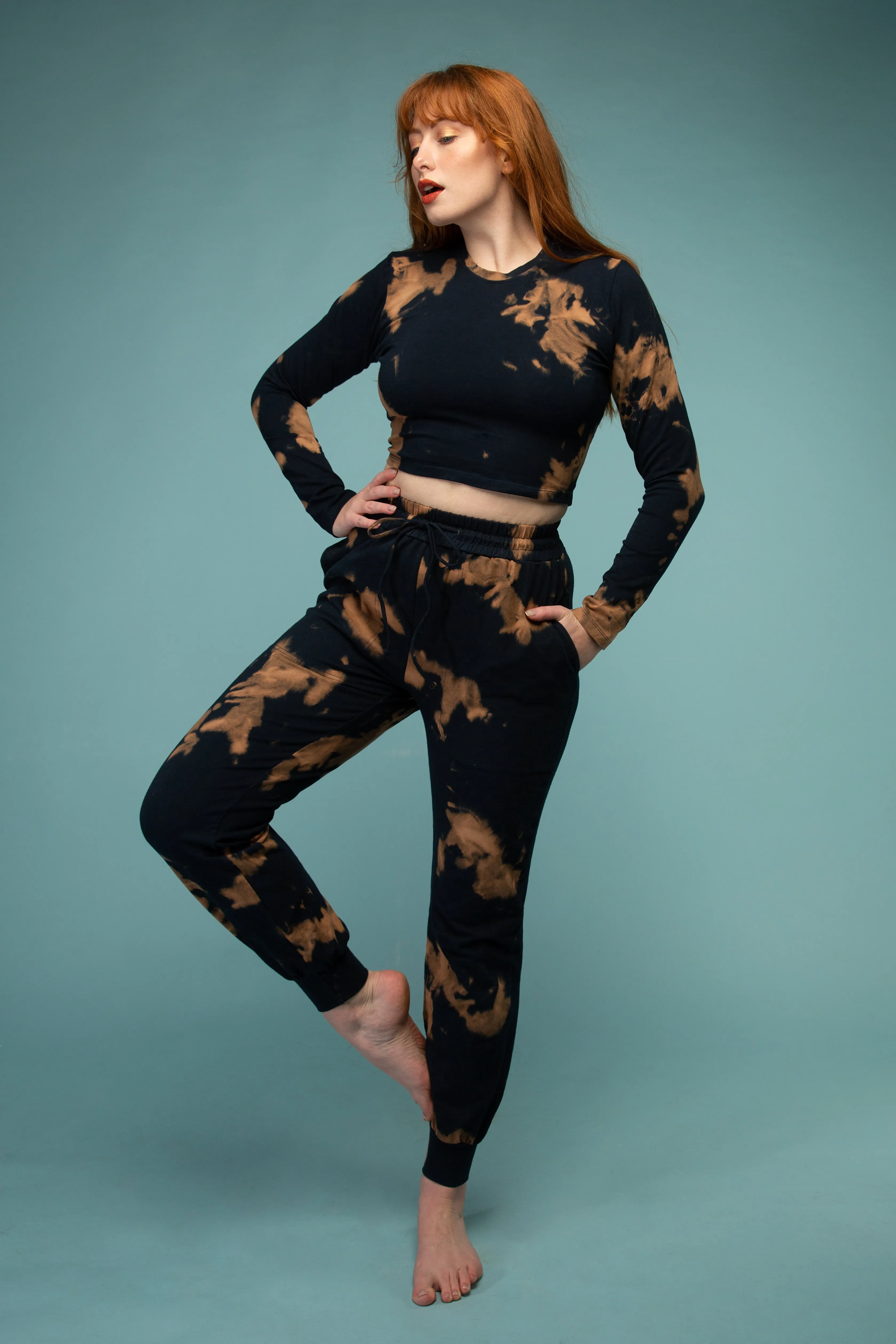 Leki Crop Top in Acid Wash sold by Manners London