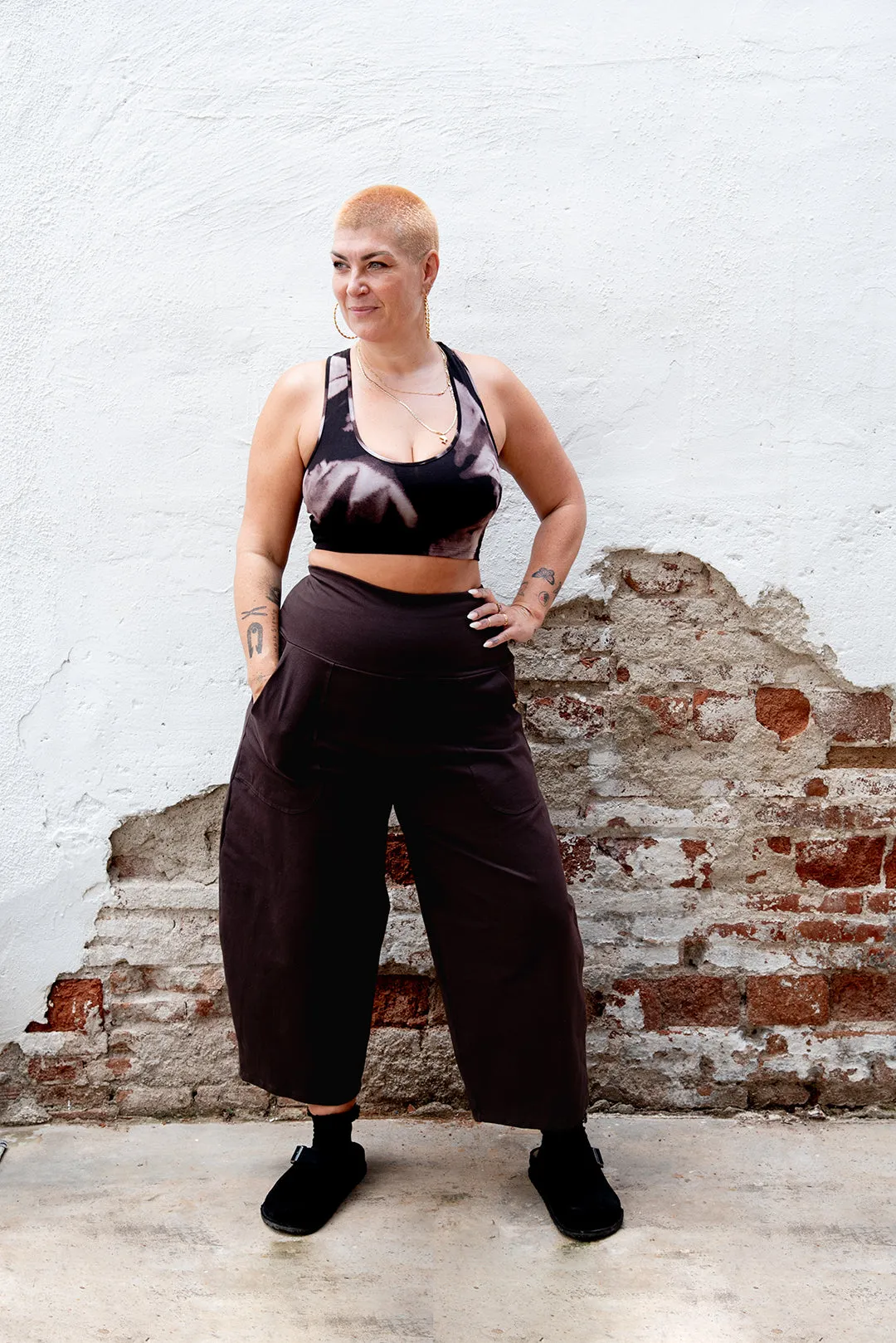 Cross Back Crop Bra in Hujan Manis sold by Manners London product image thumbnail 3