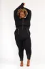 Zip Jacket Crop Long Sleeve with Hole in Black sold by Manners London