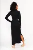 Zip Jacket Crop Long Sleeve with Hole in Black sold by Manners London