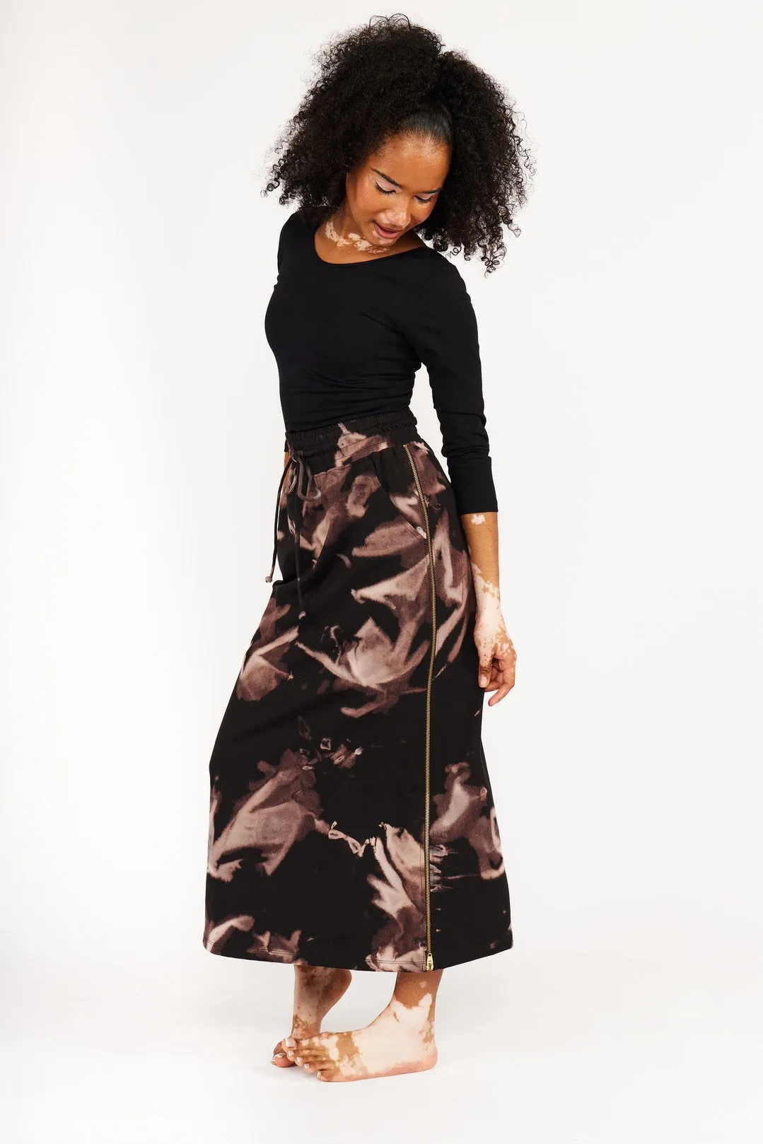 Trackie Midi Skirt Petite in Hujan Manis sold by Manners London product image thumbnail 3