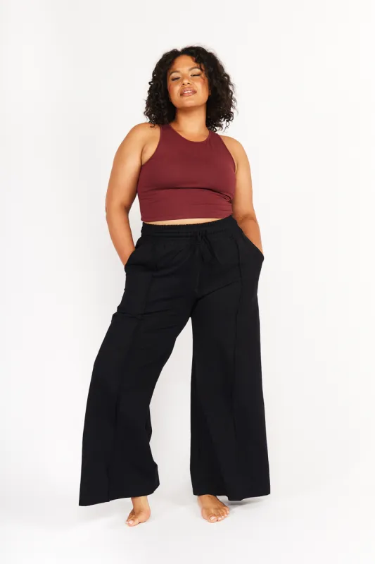 Iza Crop Vest Top in Tawny Port sold by Manners London