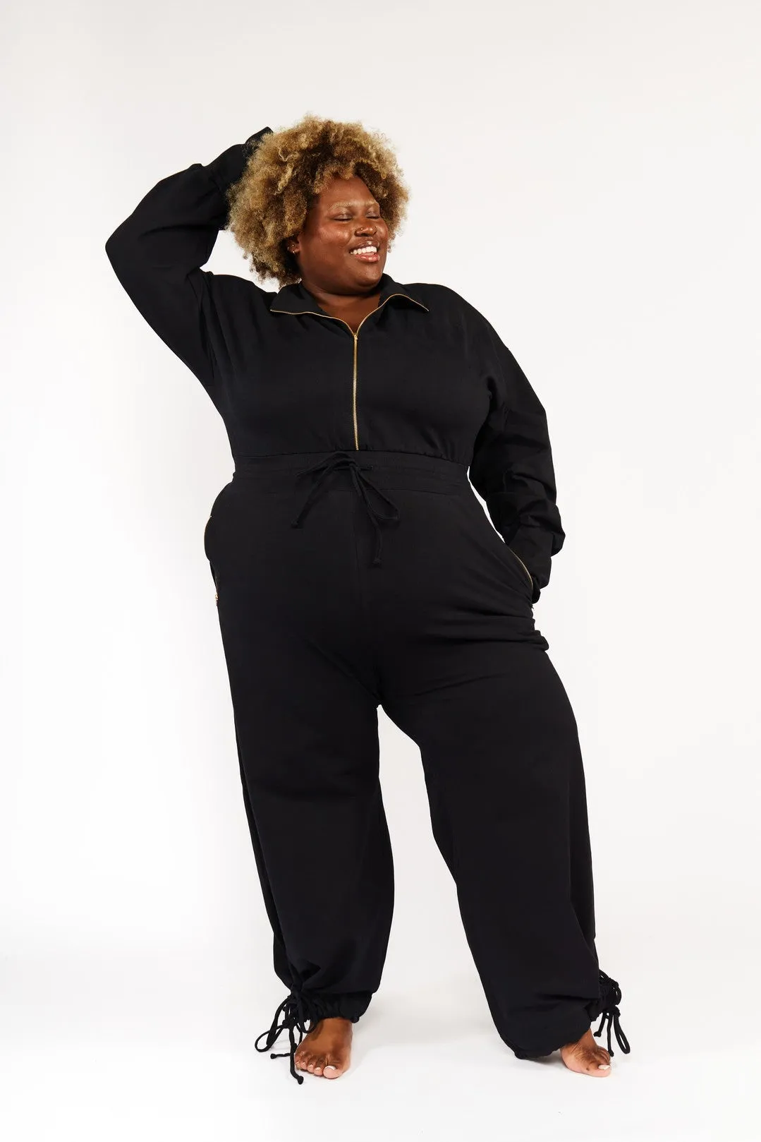 Boiler Suit Petite in Black sold by Manners London product image thumbnail 3