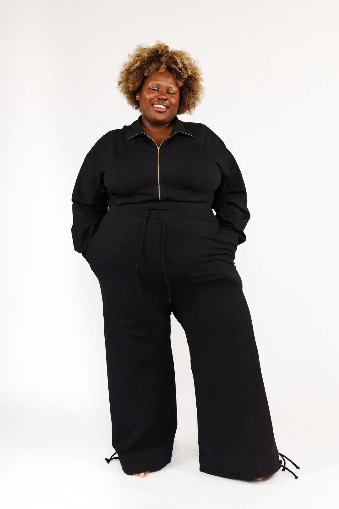 Boiler Suit Petite in Black sold by Manners London product image thumbnail 4