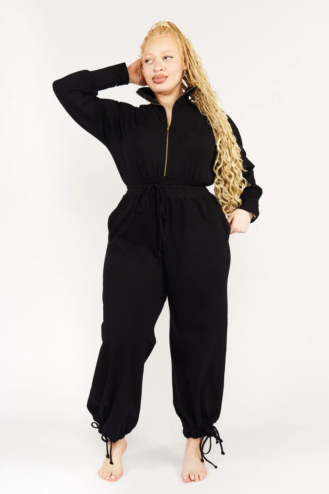 Boiler Suit Petite in Black sold by Manners London product image thumbnail 5