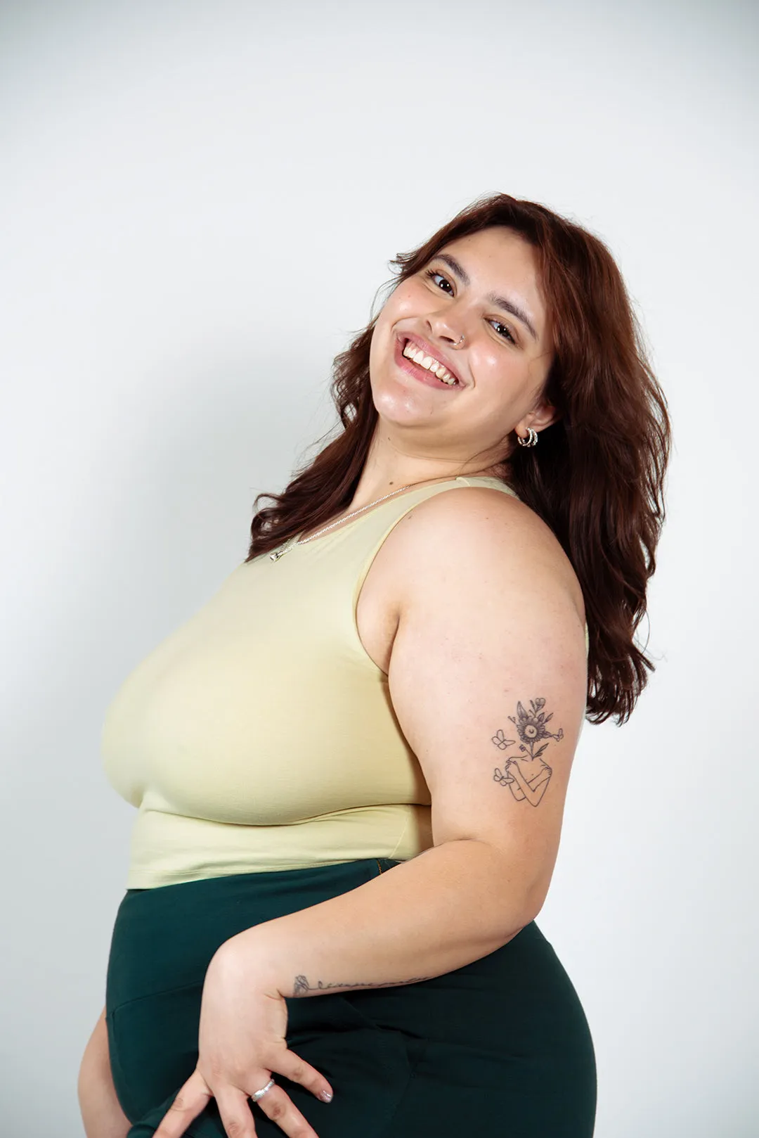 Iza Crop Vest Top in NEW Sage Green sold by Manners London product image thumbnail 5