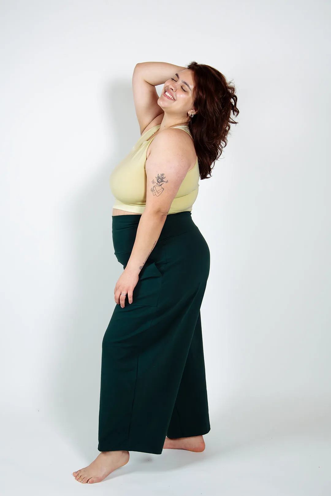 Puff Pants Petite in Forest Green sold by Manners London product image thumbnail 2