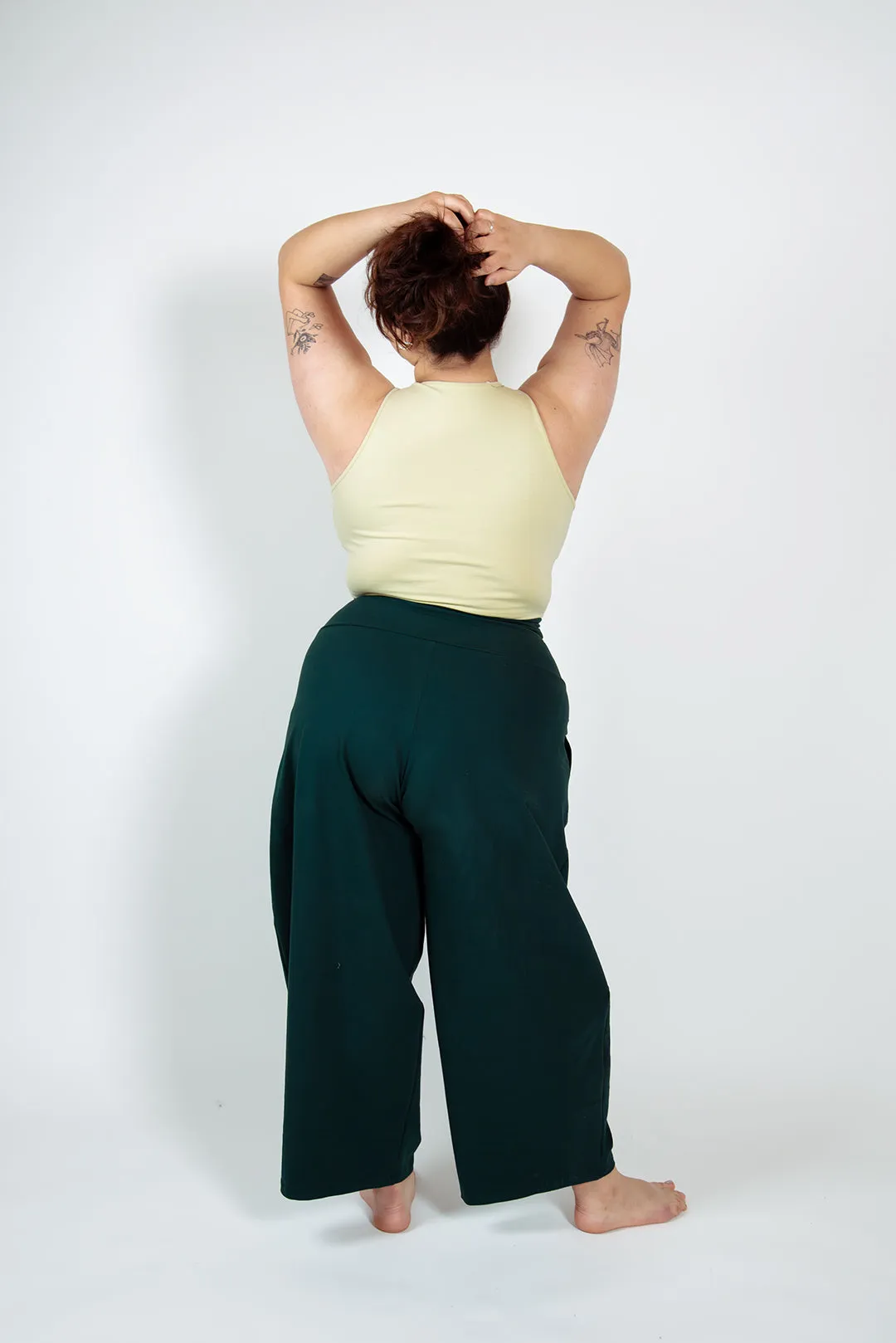 Puff Pants Petite in Forest Green sold by Manners London product image thumbnail 5