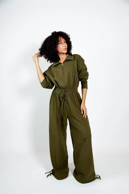 Boiler Suit in Khaki Green sold by Manners London