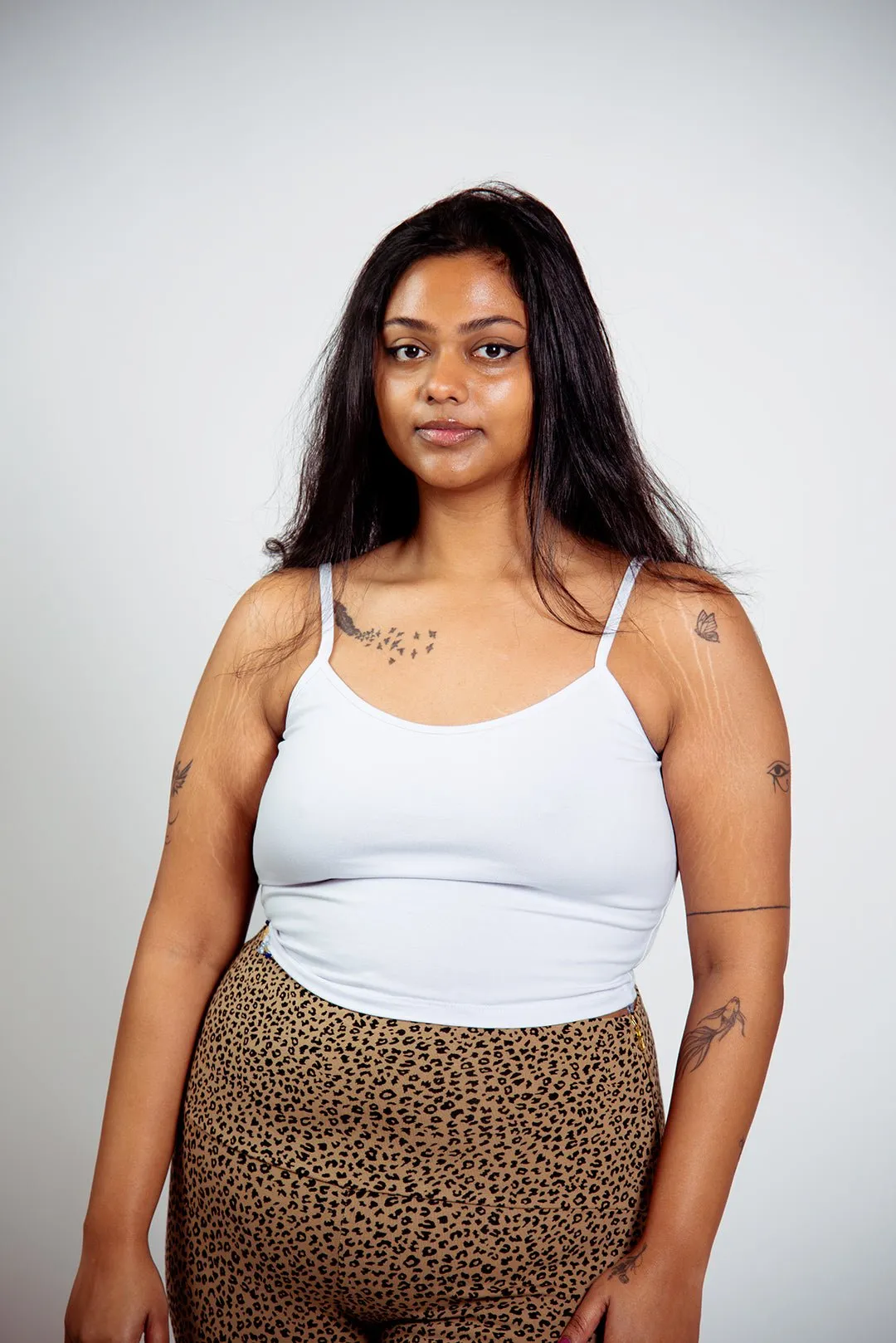 Scoop Crop Vest in White sold by Manners London product image thumbnail 3