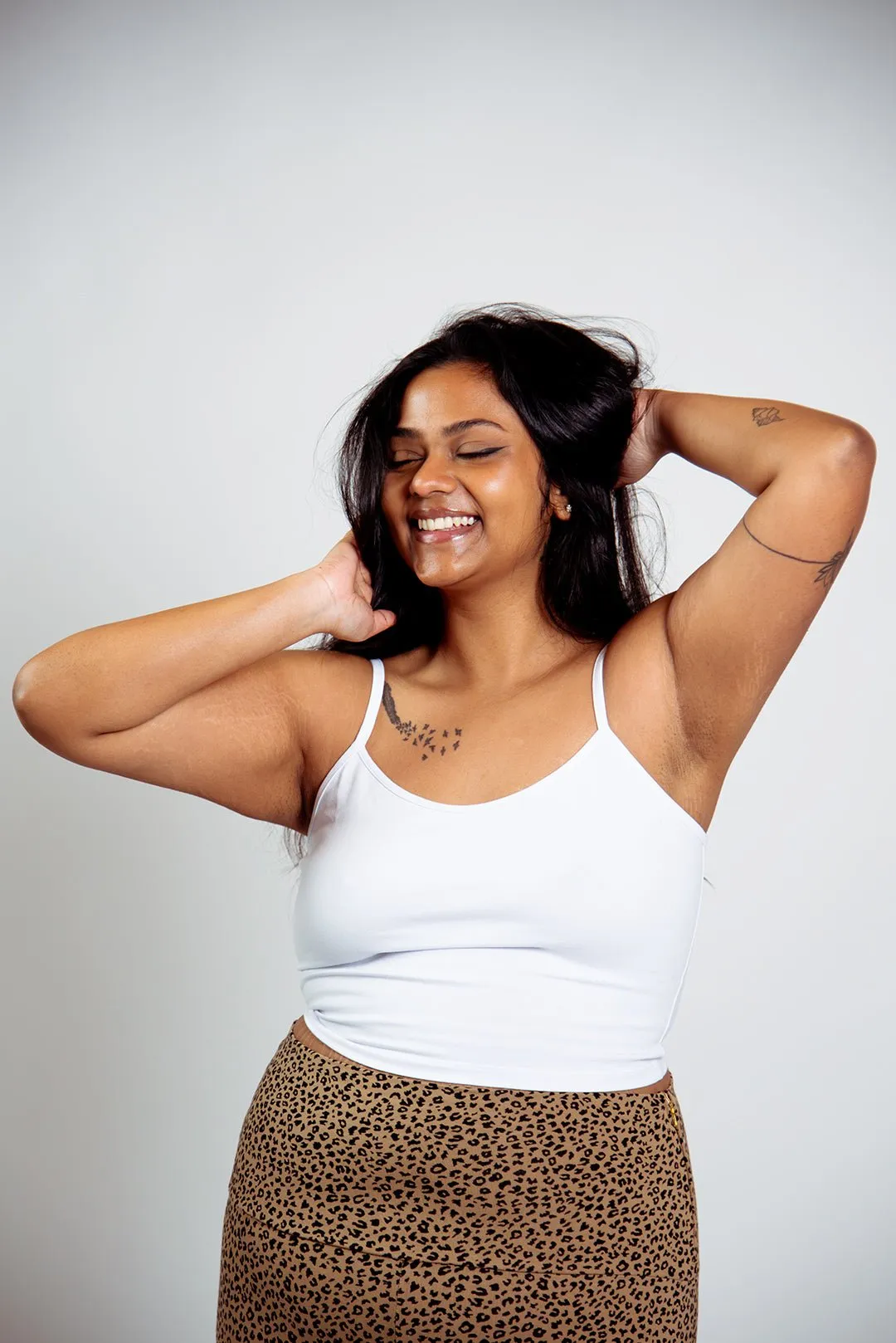 Scoop Crop Vest in White sold by Manners London