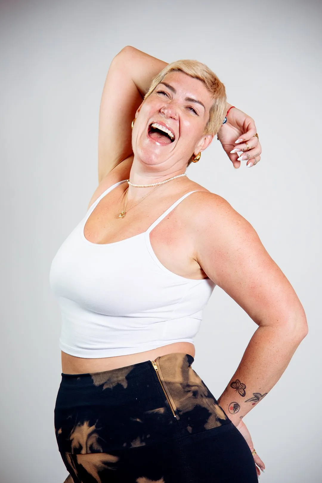 Scoop Crop Vest in White sold by Manners London product image thumbnail 4