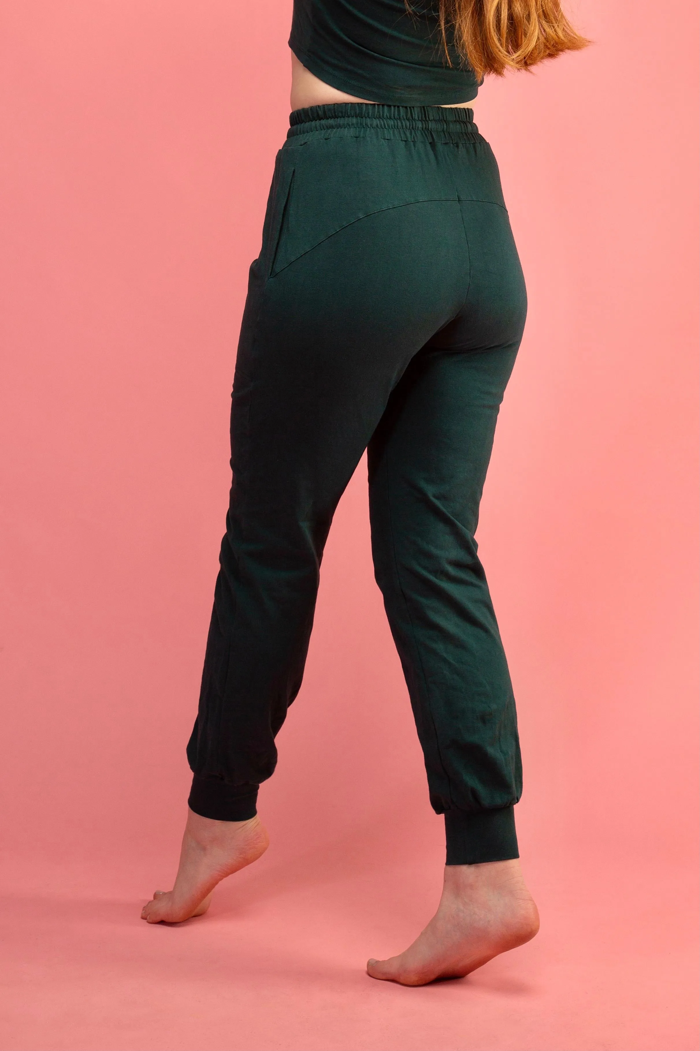 Trackie Trousers in Forest Green sold by Manners London product image thumbnail 3
