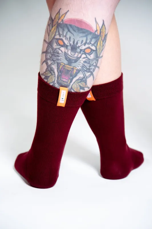 Sox in ⁠Tawny Port with label sold by Manners London