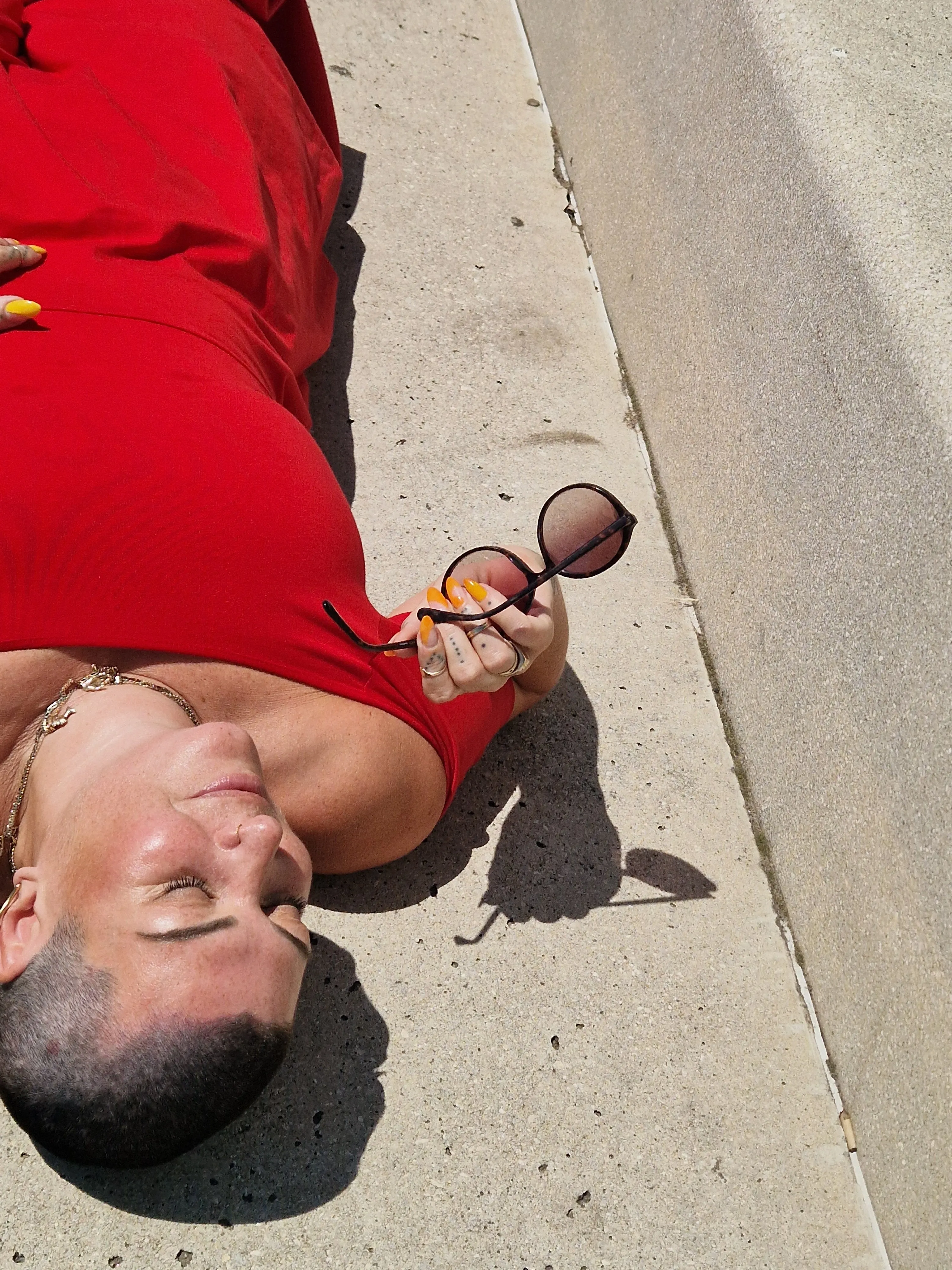 Bardot Midi A-Line Dress in Pomegranate Red sold by Manners London product image thumbnail 5