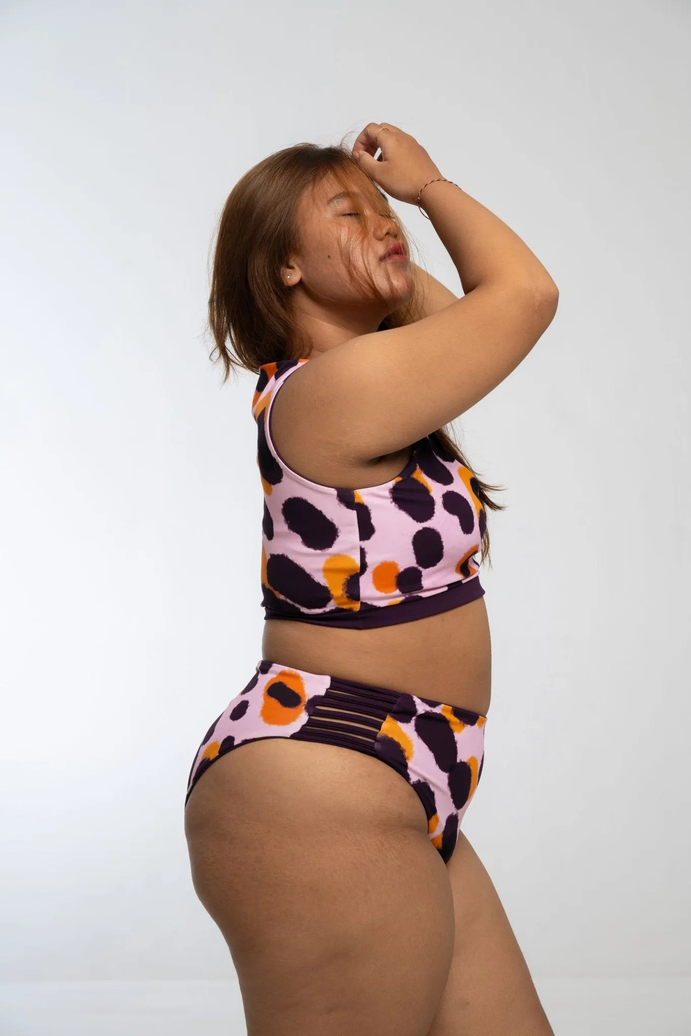 Cheeky Reversible High Waist In Spicy Leopard Print and Deep Plum sold by Manners London