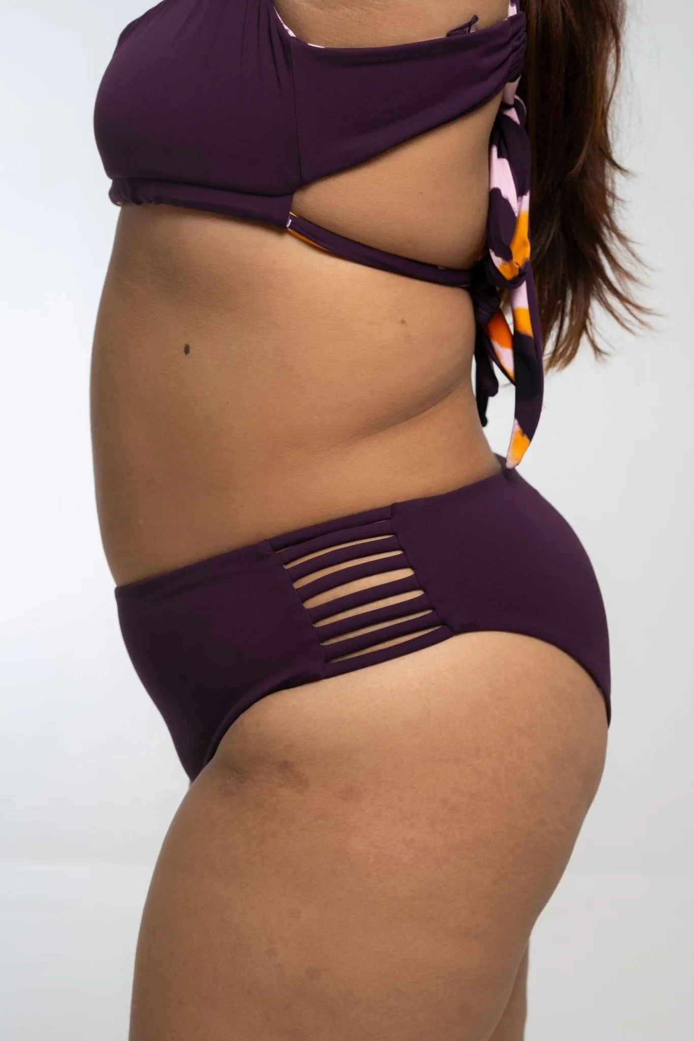 Cheeky Reversible High Waist In Spicy Leopard Print and Deep Plum sold by Manners London product image thumbnail 4