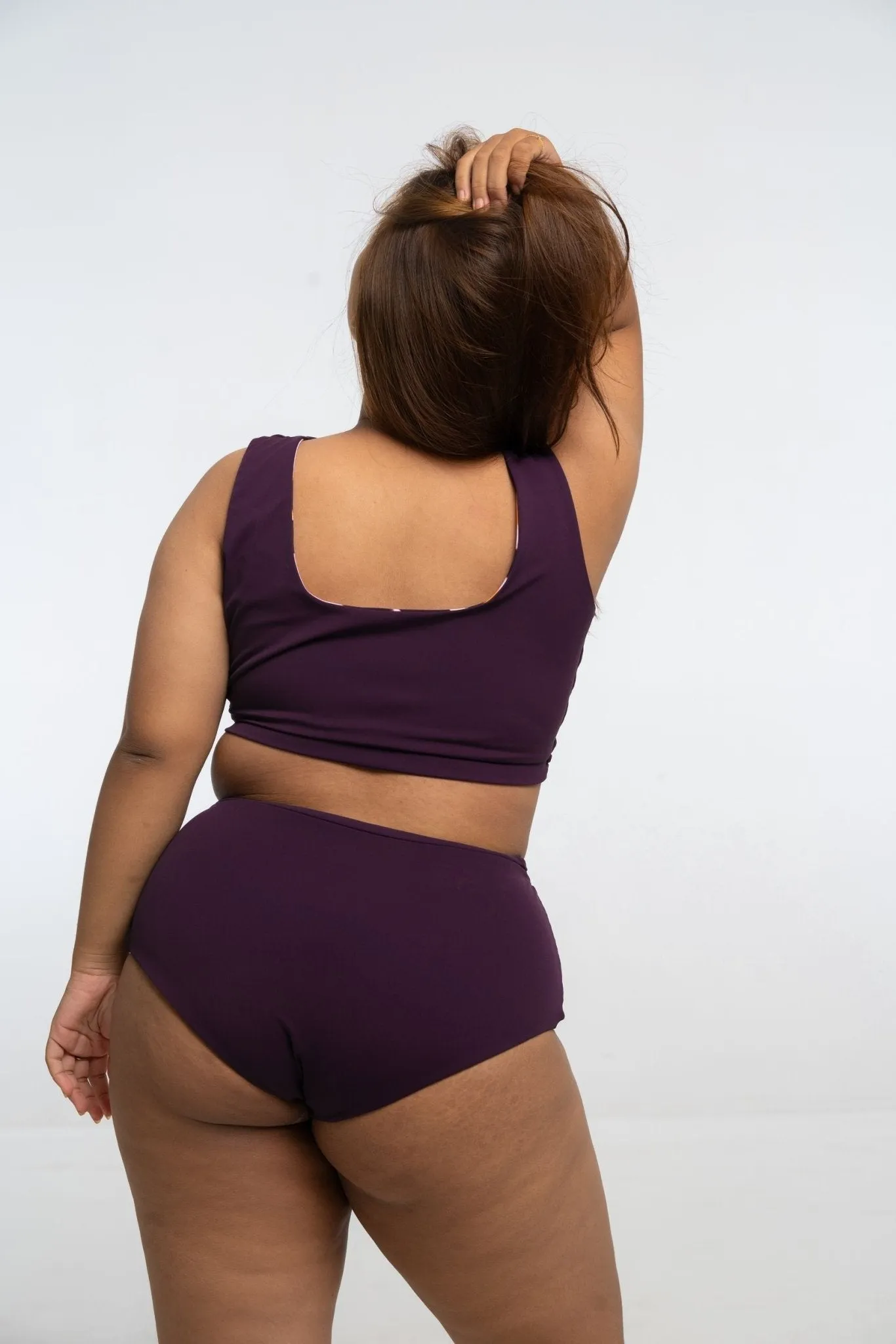 Got-You-Covered Reversible High Waist In Spicy Leopard Print and Deep Plum sold by Manners London
