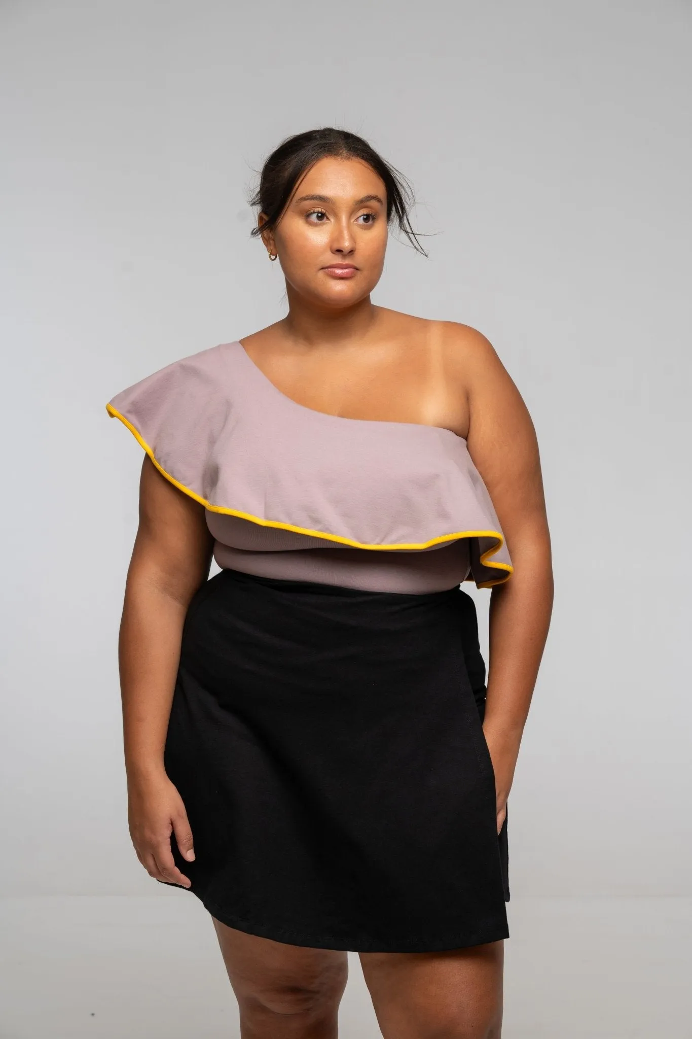 Diida 3-way Full Length Top in Dust/Mango Edge sold by Manners London product image thumbnail 4