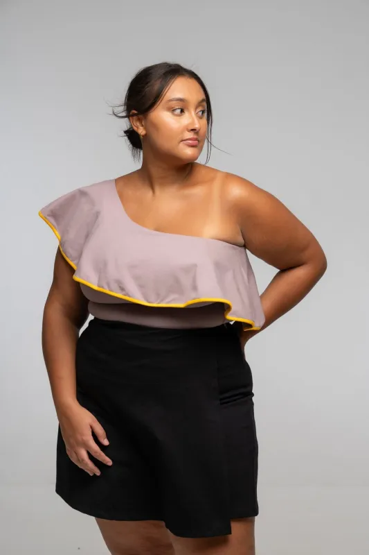 Diida 3-way Full Length Top in Dust/Mango Edge sold by Manners London