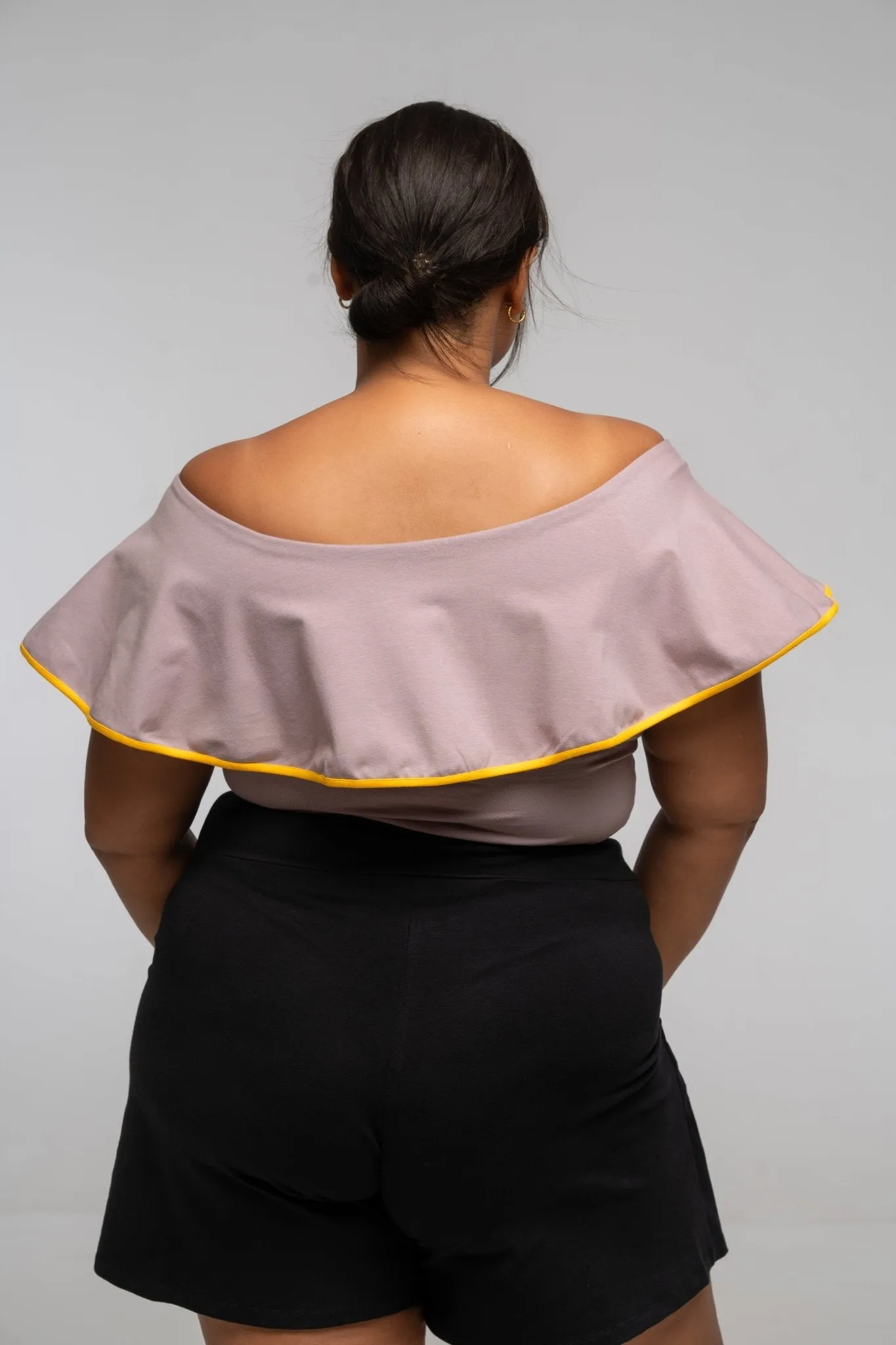 Diida 3-way Full Length Top in Dust/Mango Edge sold by Manners London product image thumbnail 3