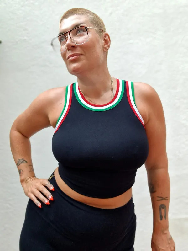 Watermelon Iva Top Crop for Palestine. sold by Manners London