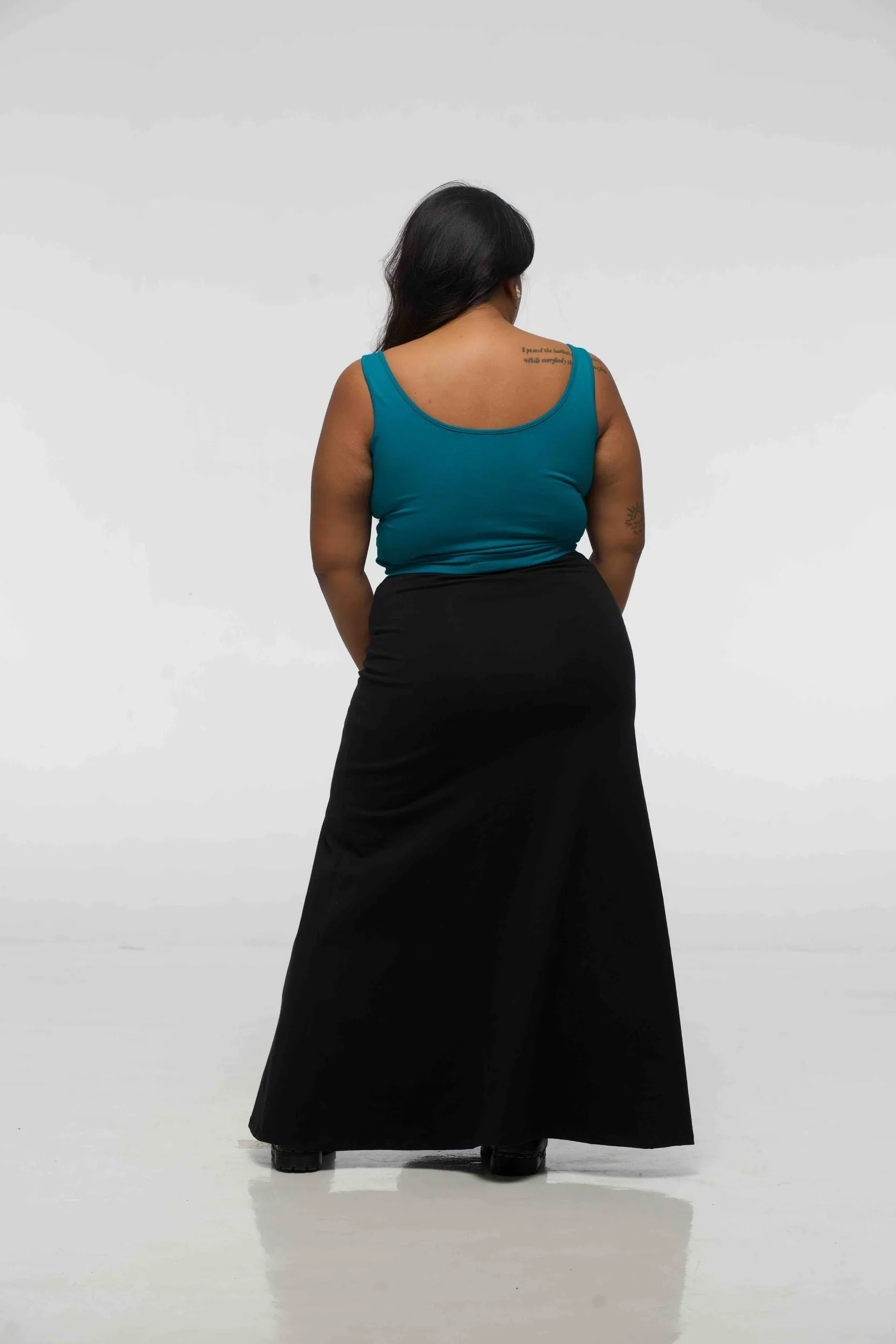 Api Mid Crop Top in Deep Turquoise sold by Manners London product image thumbnail 4