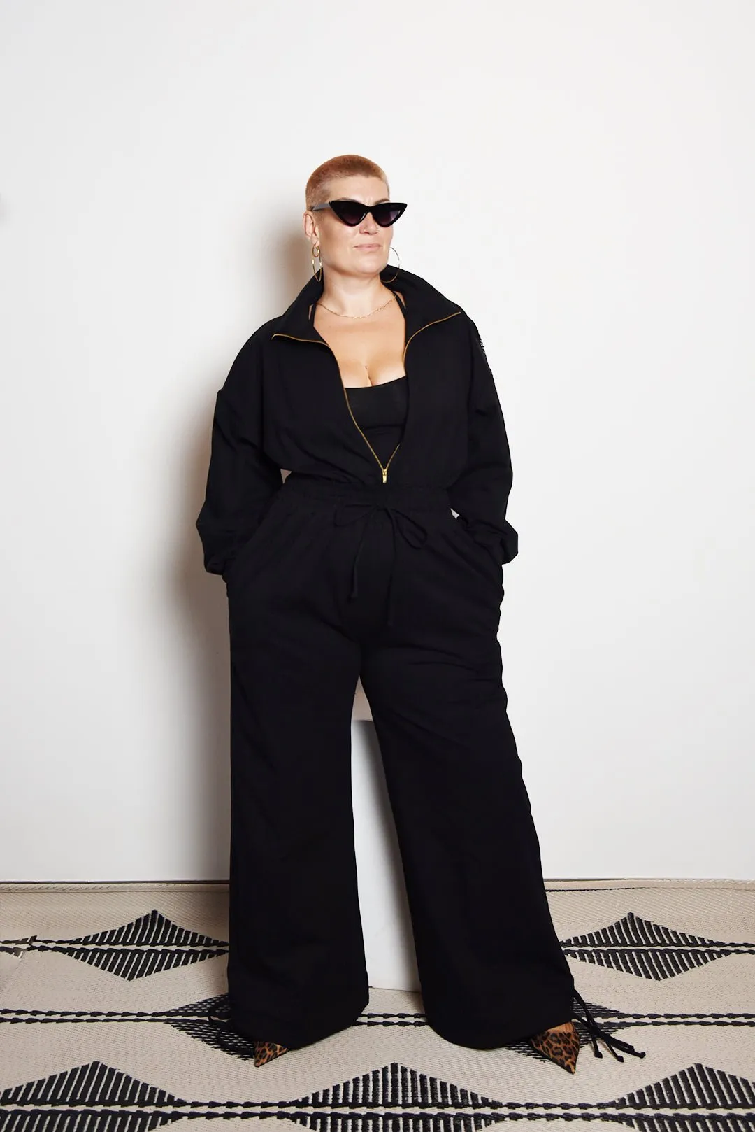 Balinese Lace Back Boiler Suit Petite in Black - PRE ORDER sold by Manners London product image thumbnail 4