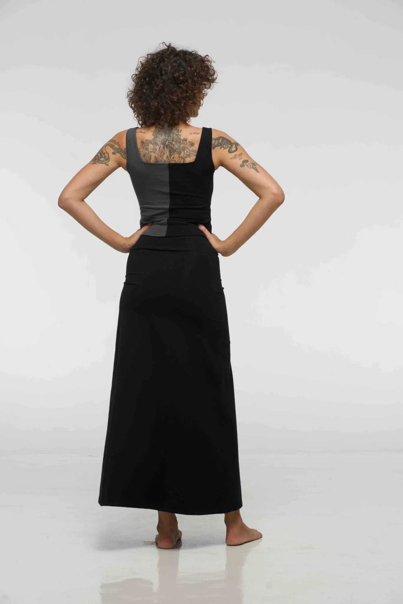 Maxi Skirt with Split in Black sold by Manners London product image thumbnail 5