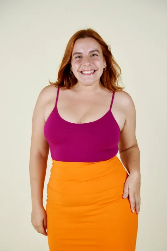 Scoop Full Length Vest in Pinky-Purply sold by Manners London