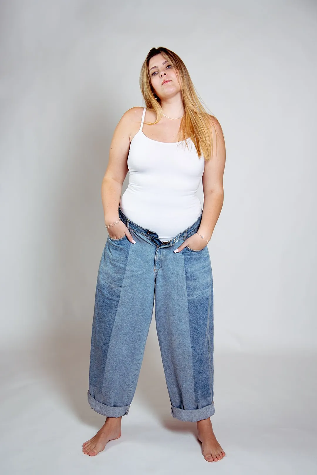 Scoop Full Length Vest in White sold by Manners London product image thumbnail 5