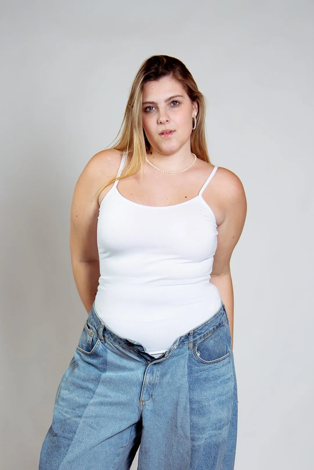 Scoop Full Length Vest in White sold by Manners London product image thumbnail 4