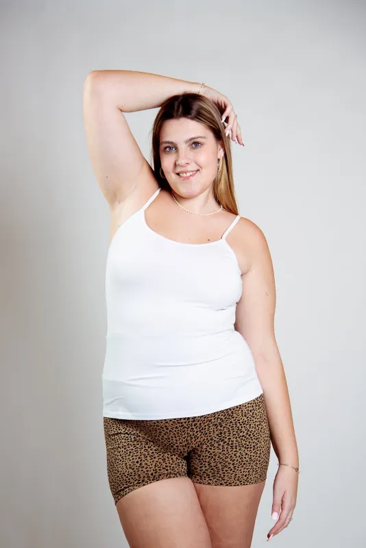 Scoop Full Length Vest in White sold by Manners London