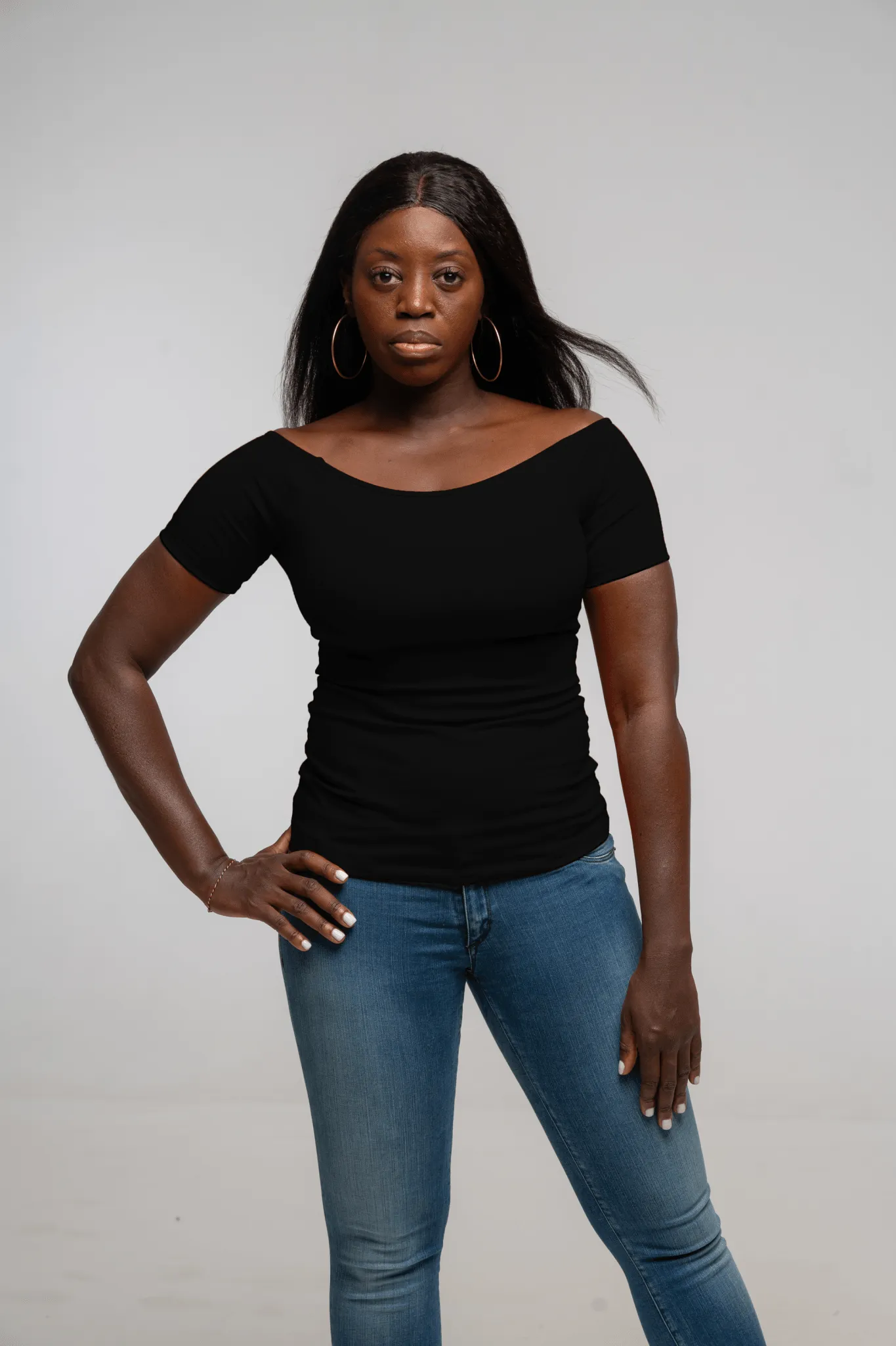 Bardot Short Sleeve Full Length Top in Black sold by Manners London