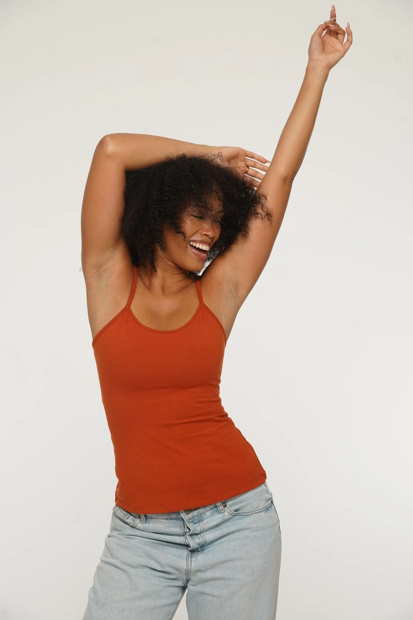 Scoop Full Length Vest in Burnt Orange sold by Manners London product image thumbnail 5