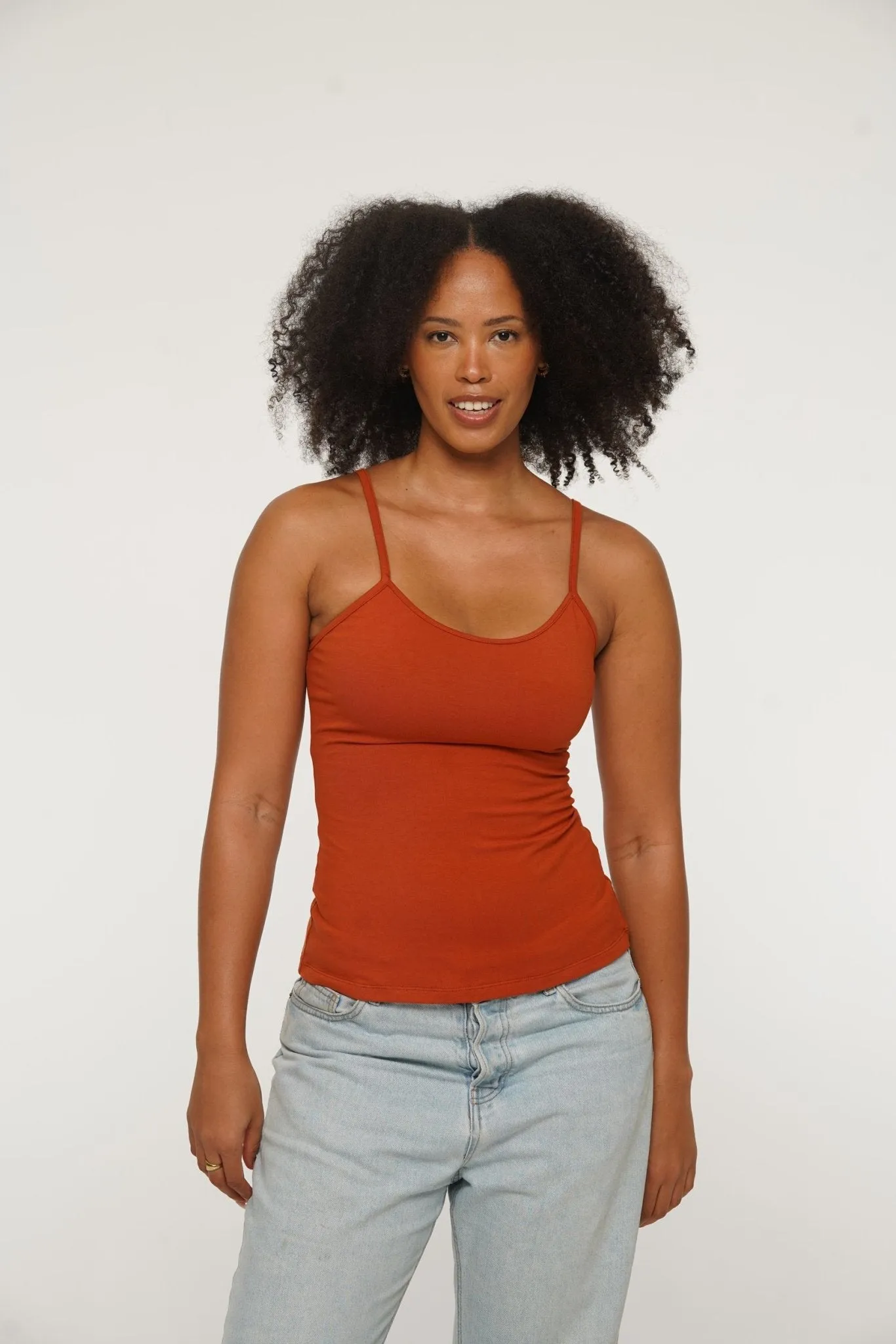 Scoop Full Length Vest in Burnt Orange sold by Manners London product image thumbnail 4