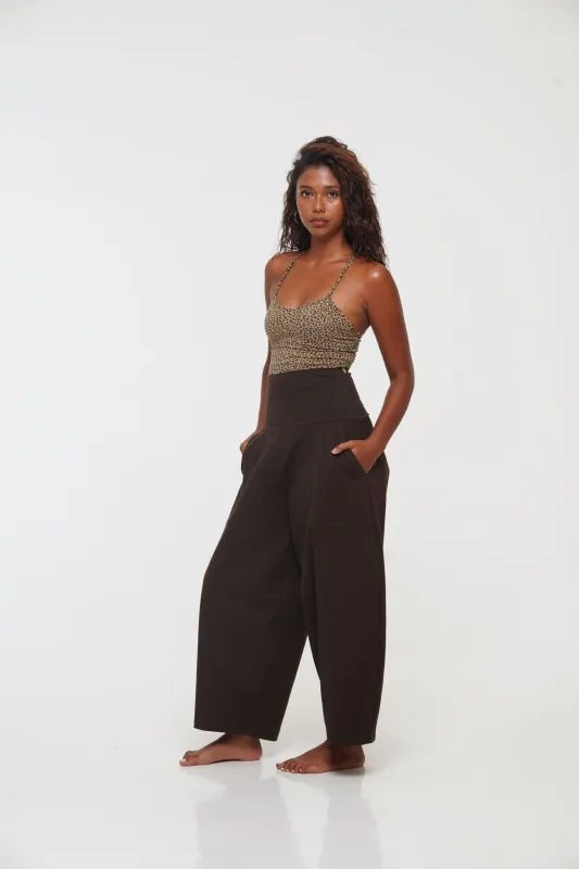 Puff Pants Tall in Cafe sold by Manners London