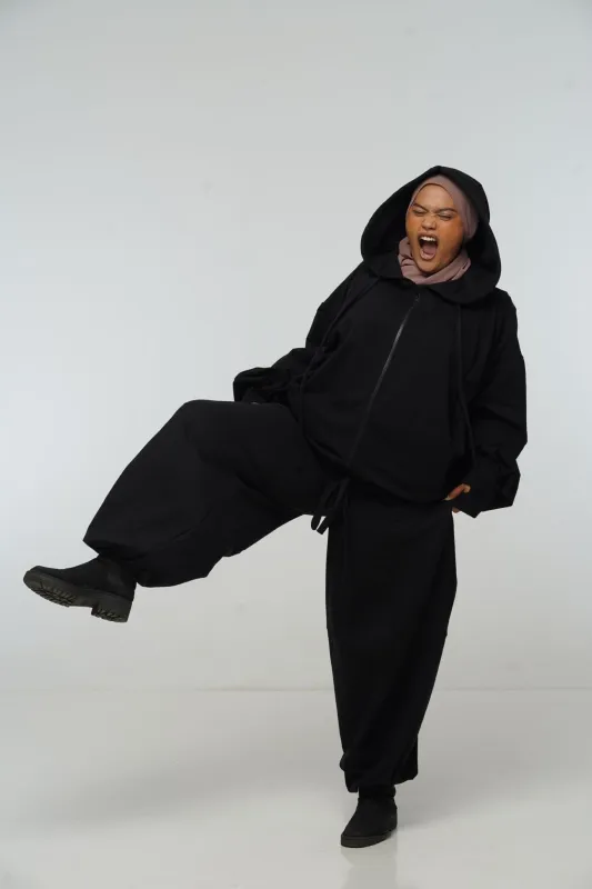 Balloon Trackies in Black made by Manners London