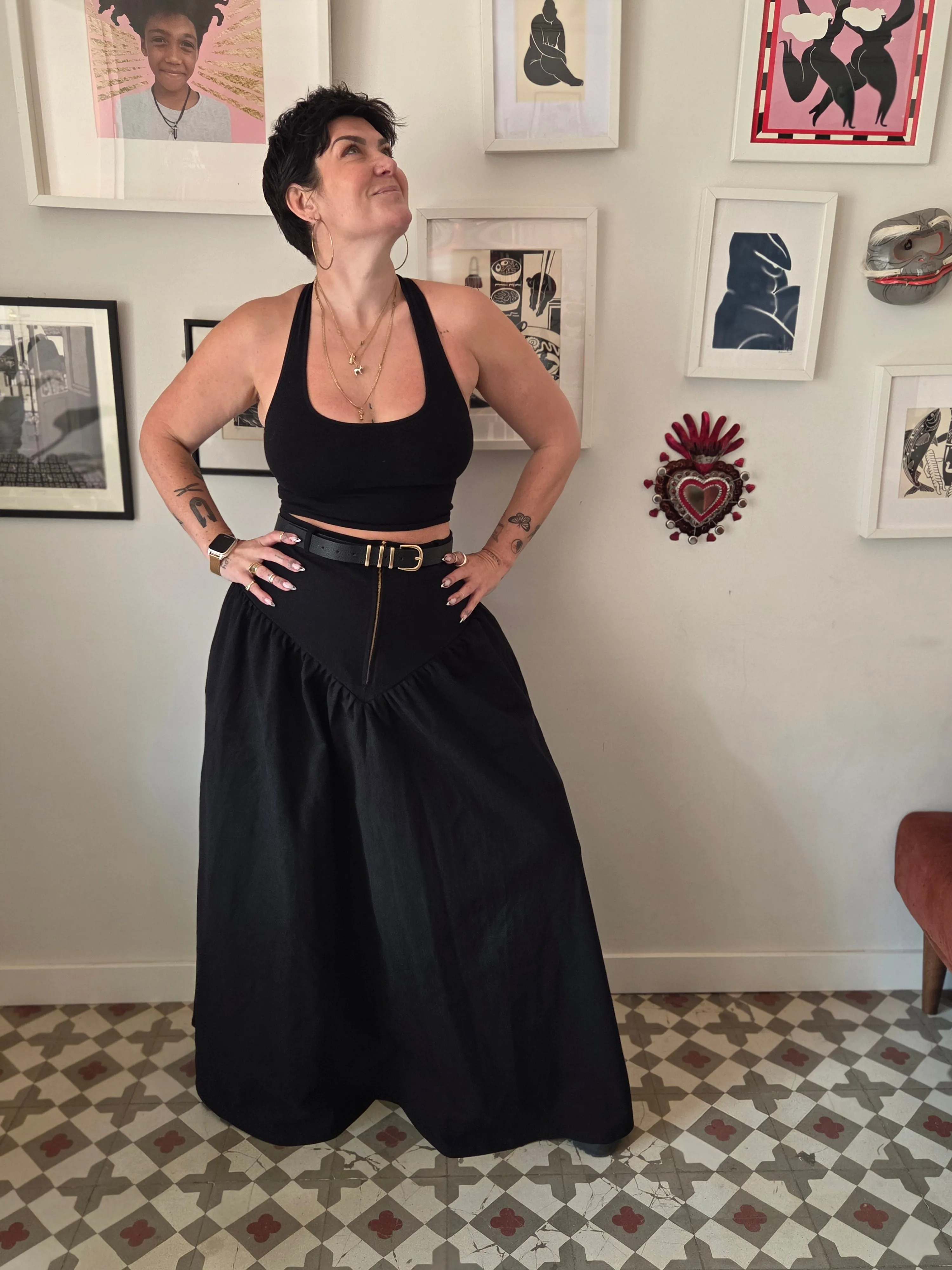 Corset Puff Maxi Skirt in Black sold by Manners London product image thumbnail 4