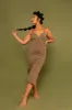 Saffi Midi Dress in Classic Leopard sold by Manners London