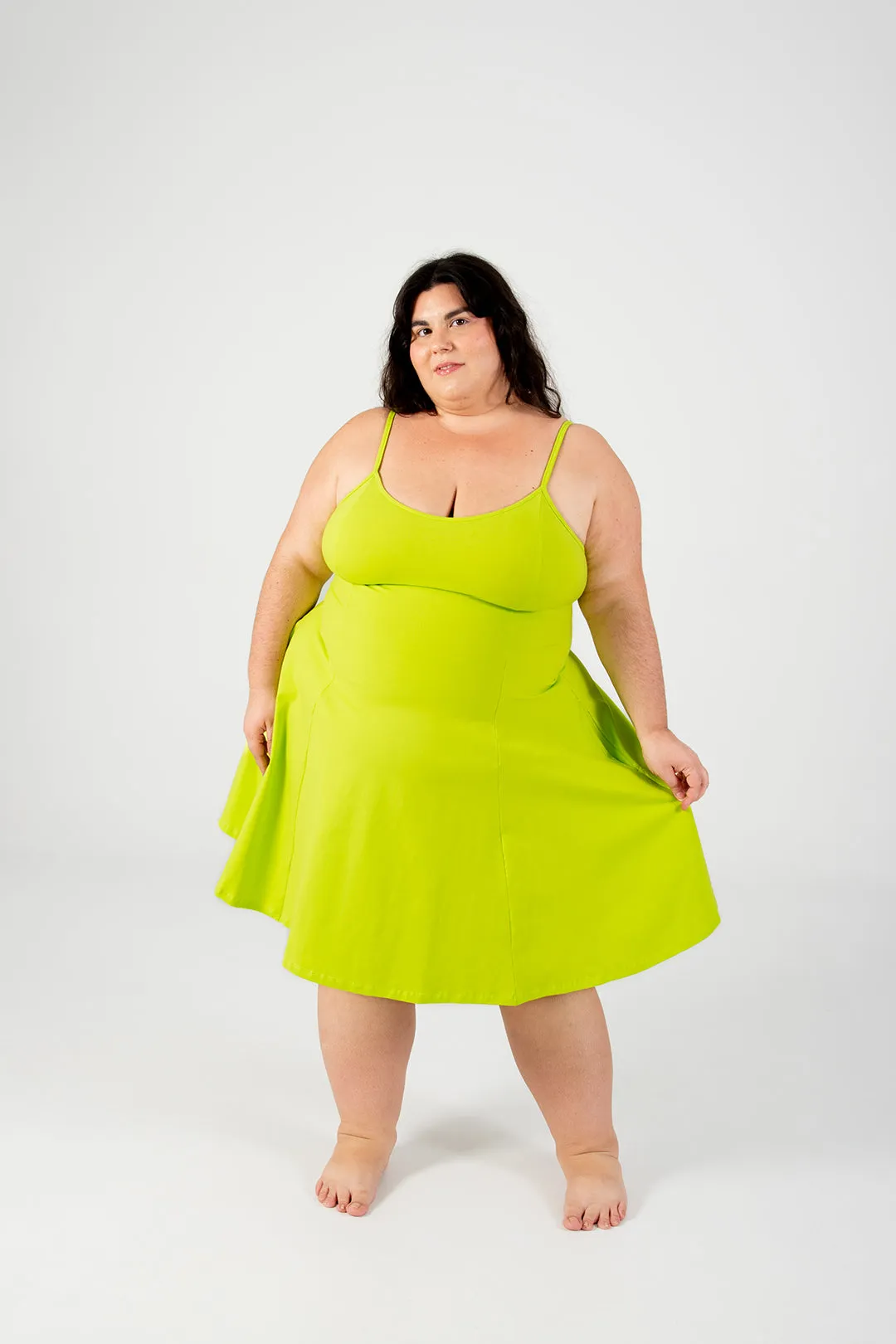 Asri Mini Dress in Lime sold by Manners London product image thumbnail 4