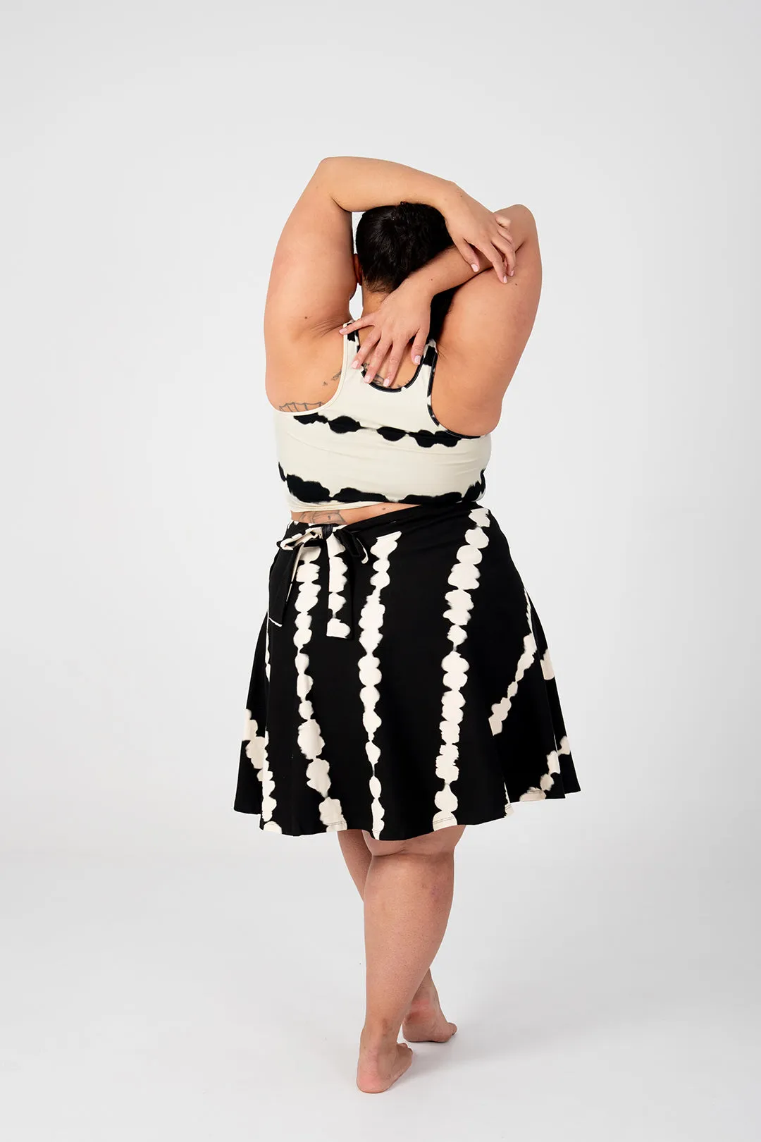 Shinni Neck Crop Tank Top In Blot Cream sold by Manners London product image thumbnail 3