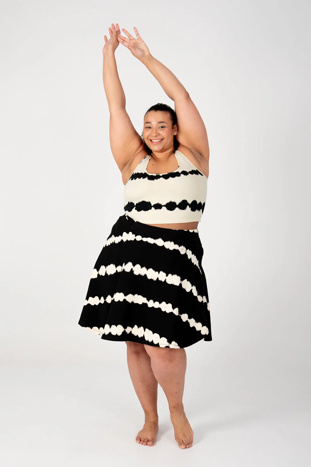 Shinni Neck Crop Tank Top In Blot Cream sold by Manners London product image thumbnail 4