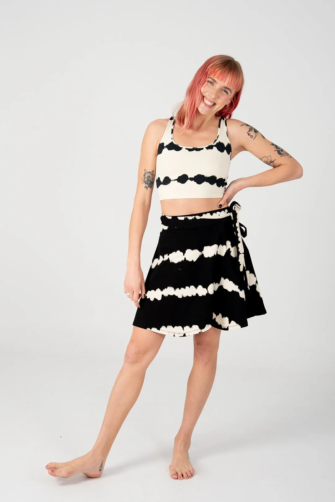 Shinni Neck Crop Tank Top In Blot Cream sold by Manners London product image thumbnail 5